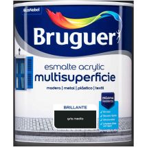 Mail Acrylique Multi-surfaces Brillant Gris Moyen 0,750l 5057524 Bruguer