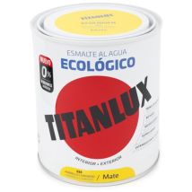 Titan - Lux Ecológico Esmalte Al Agua Mulisuperficie Mate Amarillo Luminoso 750 Ml