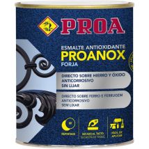 Proa - Esmalte antioxidante directo sobre óxido forja. Negro. 750 ml. Pintar sobre hierro y óxido sin necesidad de imprimación. nox. - Negro Forja
