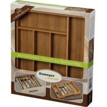 Besteckkasten simon 28,6 x 5,9 x 33,4 cm (b x h x t) ausziehbar Bambusholz braun 7 Fächer