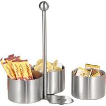 Servierset boston inkl. 3 Schalen 1 Halter Edelstahl gebürstet silber 4 St./Pack.