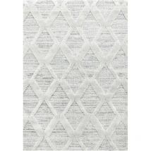 Pisa - Tapis en relief Berbère esmiya Crème (120x170cm)