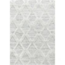 Pisa - Tapis en relief Berbère esmiya Crème (240x340cm)