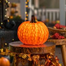 Solarleuchte Kürbis Dekoleuchte Kürbis 20cm duo color Halloween 102683 - Esotec