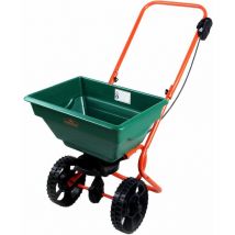 Gardebruk Carretilla esparciadora manual de 25 litros Esparcidor de semillas gravilla sal abono Abonadora todoterreno