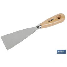 Espatula inox m/madera 40 mm. - Cofan