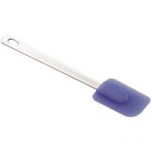 Spatule en silicone avec manche en acier inoxydable de 30 cm de long bleu et chromé