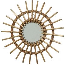Espejo de mimbre Ø40x2,5cm