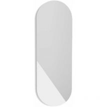 Espejo de pared asimétrico modelo 756 acabado blanco, Altura 90cm. Ancho 30cm. Fondo 2cm.