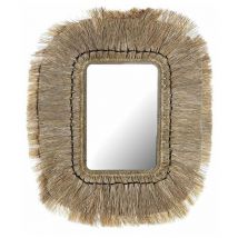 Senko - Espejo de pared dkd home decor cristal natural jute (50 x 2 x 60 cm)