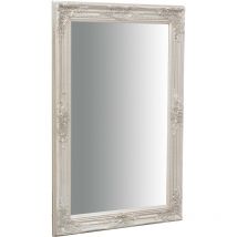 Biscottini - Espejo de pared y espejo colgante vertical/horizontal L60xPR4xH90 cm acabado plata envejecida