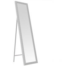 Lolahome - 122536 Espejo de Pie de Plástico para Dormitorio, pvc, Moderno Blanco, 37x157x2 cm