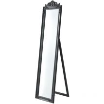 Espejo de pie inclinable 160 x 40 cm gris oscuro