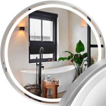 REA - espejo led 70CM mmj brush silver