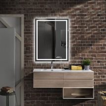 Ledimex - Espejo led baño cuadrado retroiluminado magna 90x80 - cristaled