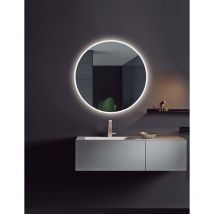 Ledimex - LOND004/90 londres Espejo led Redondo Contorno Arenado Cromo 90 cm - ref: LOND004/90