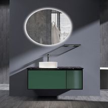 Ledimex - OVAL019/100 oval Espejo led Ovalado Retroiluminado Cromo 100x80 cm - ref: OVAL019/100