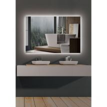 Mice Collection - Specchio da bagno con illuminazione a led per bagno, spogliatoio, trucco - Specchio retroilluminato con luce led fredda - 100 x 800
