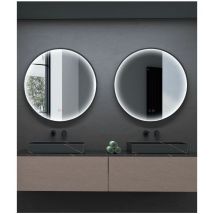 Ledimex - espejo nepal Ø80 negro mate