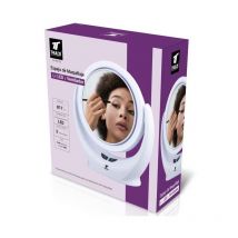 Espejo maquillaje con luz led y ventilador Thulos