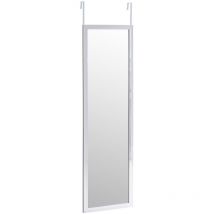 Lolahome - 122543 Espejo de Puerta Moderno Plateado de plástico para Dormitorio, pvc, 36x126x2 cm