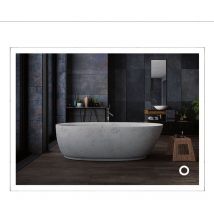 Espejo Led urb 25W rectangular de 80 cm x 60 cm espejo 6000K - Kibath