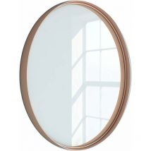 Kassia - Espejo redondo metálico diámetro 60 cm Oro Rosa