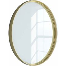 Kassia - Espejo redondo metálico diámetro 60 cm Oro brillo