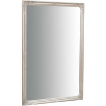 Biscottini - Espejo vertical/horizontal de pared L60xPR4xH90 cm acabado plata antigua