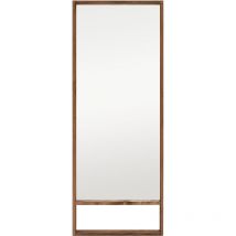 Decowood - Espejo de madera maciza tono roble oscuro de 160x80cm