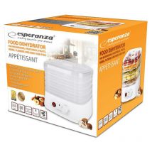 Esperanza ekd004 disidratatore alimentare, trasparente, bianco 250 w