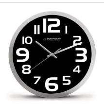 Esperanza Zurich Horloge Murale Noire Et Blanche 25 Cm