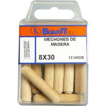 Espigas de madera - 8x40 mm - 10 Uds.