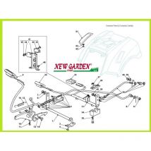 Castelgarden - Esploso comando freno cambio trattorino 92cm PG135HD ggp stiga 13 asta 382000531/0