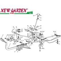 Esploso comando freno cambio102cm TN170H trattorino rasaerbaCASTELGARDEN ricambi 50 ASTA