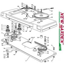 Esploso innesto lama 102cm XT175HD trattorino rasaerba Castelgarden ricambi 48bis cinghia