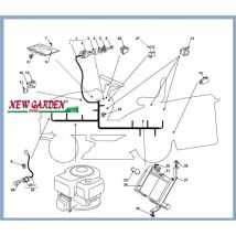 Castelgarden - Esploso parti elettriche trattorino 92cm pg 140 hd ggp stiga 37 supporto batteria 382785191/0