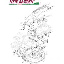 Esploso piatto di taglio 66cm xe 966HDB B&S950 trattorino rasaerba Castelgarden 24 tirante anteriore