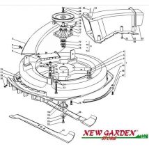 Castelgarden - Esploso piatto di taglio trattorino rasaerba 72cm XF140 2012-13 35 dado