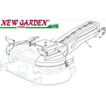 Castelgarden - Esploso protezioni convogliatore 102cm XT160HD trattorino rasaerba 4 carter destro
