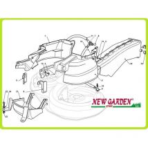 Esploso protezioni convogliatore trattorino 92cm gt 13/92 Castelgarden ggp 6 staffa 325774383/0