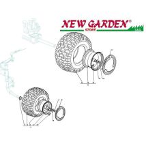Esploso ruote 102cm XT170HD trattorino rasaerba Castelgarden ricambi 2002-13 4 pneumatico posteriore
