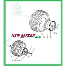 Esploso ruote 92cm trattorino rasaerba tp 14/92 hh Castelgarden ggp mountfield 3 cuscinetto 125122200/2