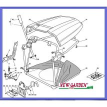 Castelgarden - Esploso sacco trattorino 92cm tp 15 5/92 h ggp stiga mountfield 26 vite 382180048/0