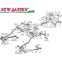 Esploso sollevamento piatto taglio102cm XT165HD trattorino rasaerba Castelgarden 50 asta collegamento