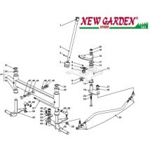Esploso sterzo 102cm PT170hd trattorino rasaerba CASTELGARDEN 2002-13 ricambi 44 DISTANZIALE