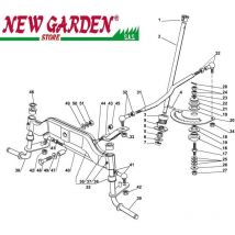 Castelgarden - Esploso sterzo trattorino rasaerba 102cm XT165HD ricambi 2002-13 36 boccola