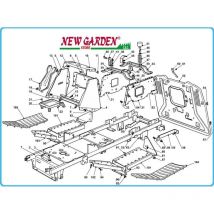 Esploso telaio trattorino 92cm plus 15 5/92 h Castelgarden ggp stiga mountfield 51 molla 325122000/2