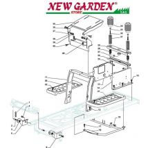 Esploso telaio trattorino rasaerba SD108 XD175HD ricambi Castelgarden 2002-13 13 supporto sedile destro