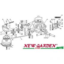 Esploso trasmissione 102cm TN185H Trattorino rasaerba castelgarden Stiga ricambi 2 Vite